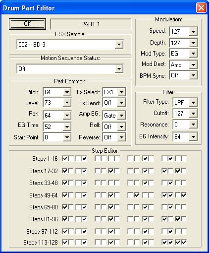 A screenshot of the part editor window